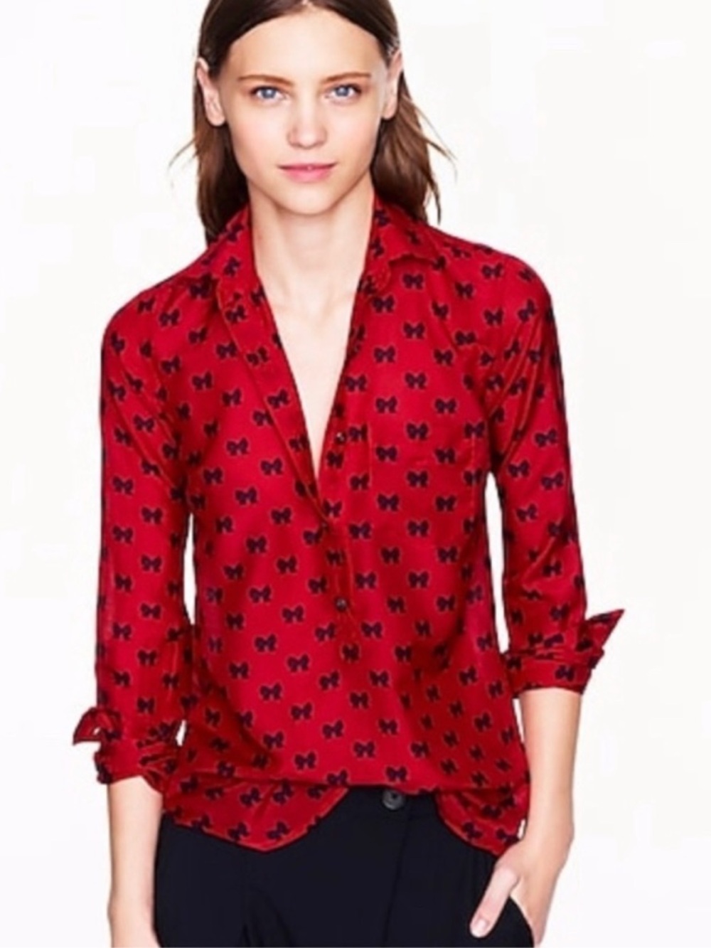 J.Crew Boy Popover in Bows size 10 - Picture 2 of 7